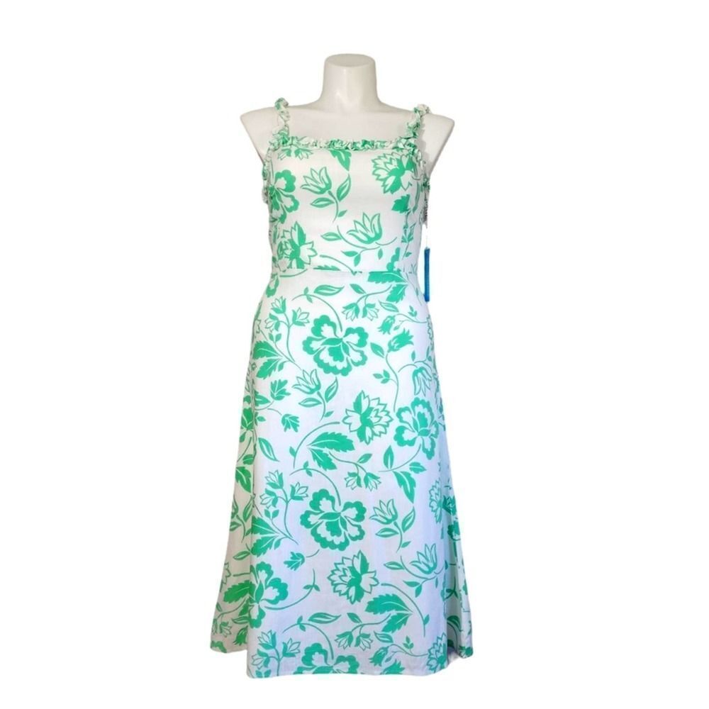 Draper James Green Floral Midi Dress